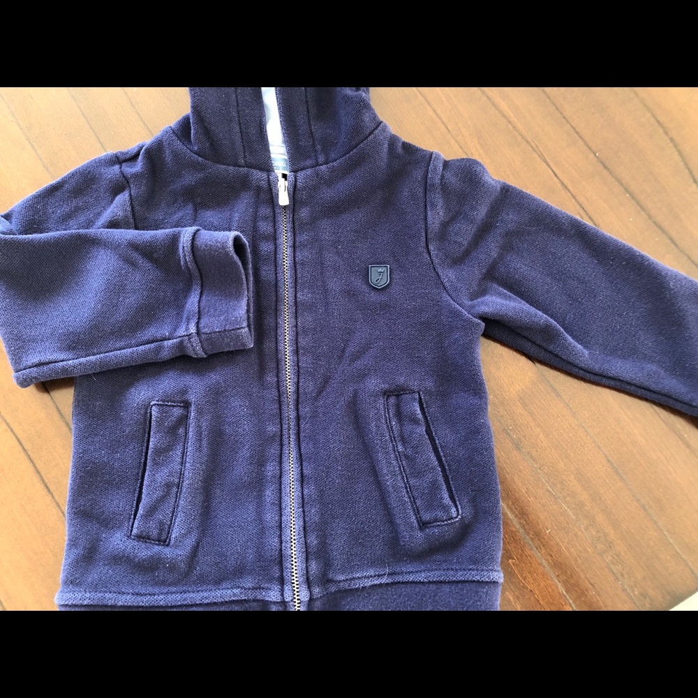 Jacadi Boy’s Paris Blue Zip Jacket with hoodie